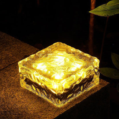 Solar Powered LED Ice Cube Brick Lights