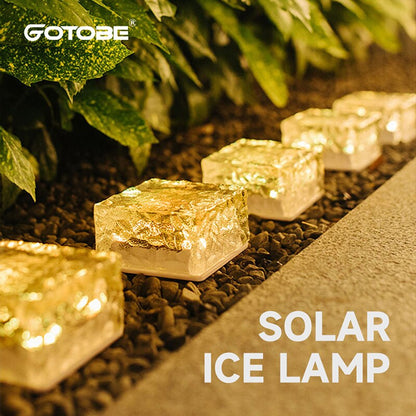 Solar Powered LED Ice Cube Brick Lights