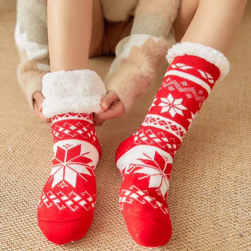 Christmas Gift Warm Socks Home Floor Slipper